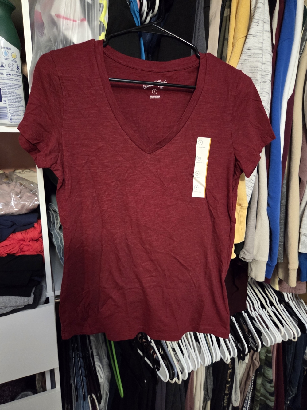 Women’s V-Neck Tee - Burgundy